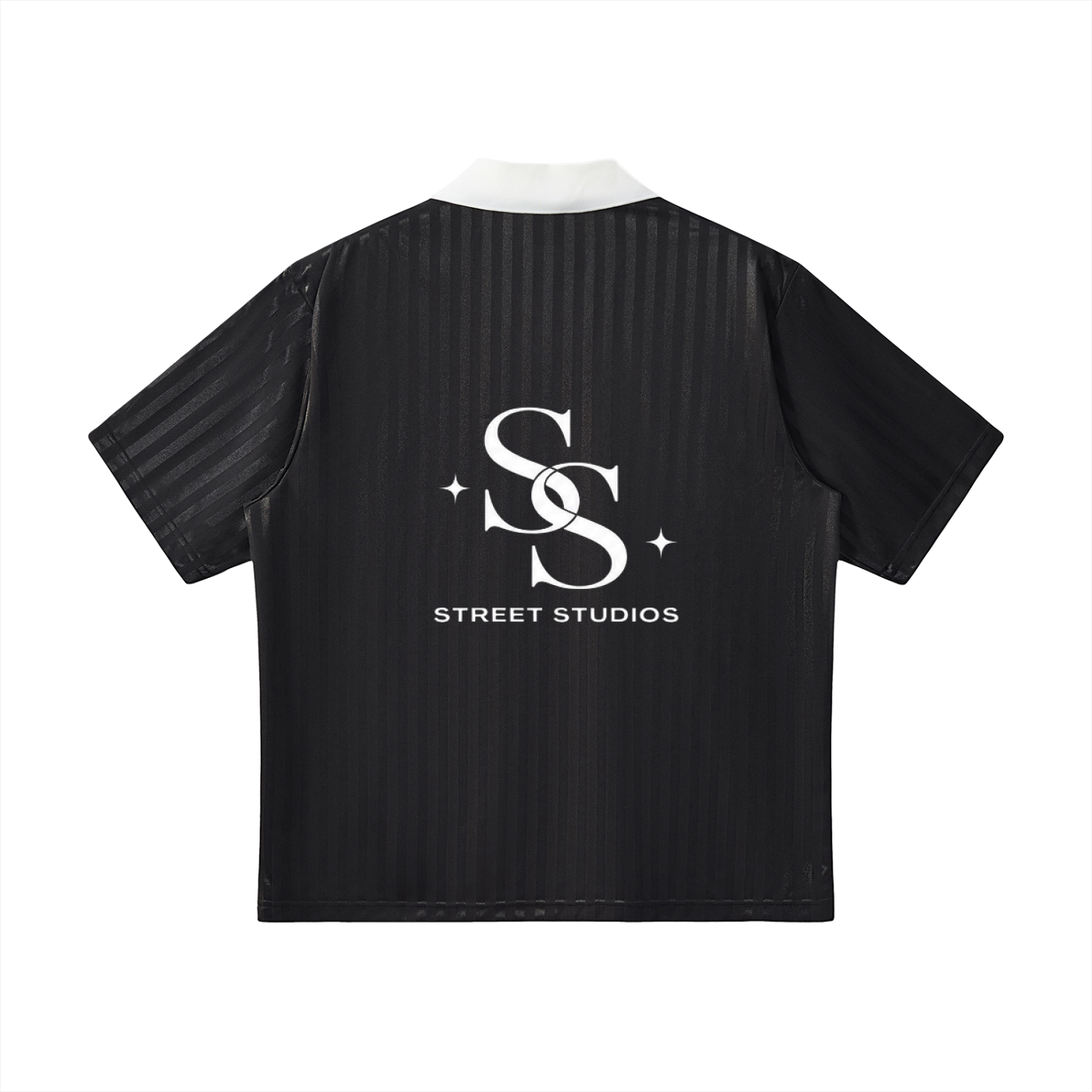 Contrast Collar Striped Soccer Jersey