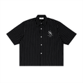 Unisex Striped Boxy Button-Up Shirt