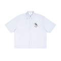 Unisex Striped Boxy Button-Up Shirt